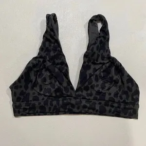 Victoria’s Secret Leopard Print Bralette Bra XL Black Sheer Lounge thumbnail 3