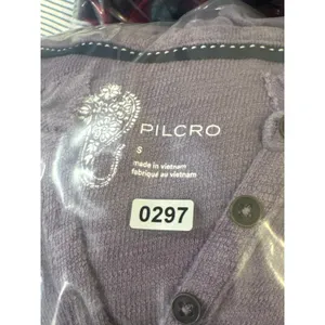 Pilcro Anthropologie Ruffle Henley Top Sz S Purple Slub Knit Long Sleeve Boho thumbnail 8