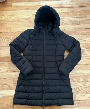 Save The Duck Women’s Long Puffer Coat Black S Plumtech thumbnail 1