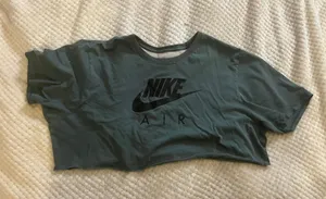 Nike XL The Tee Dark Turquoise Cut Off Top thumbnail 1