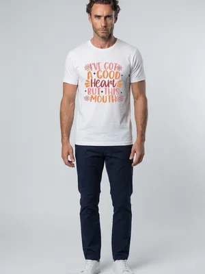 Graphic Tee "I've Got a Good Heart But This Mouth" - White Size XL NWT thumbnail 4