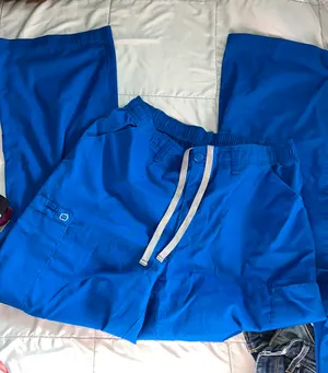 Royal Blue Scrub Cargo Pants Size M thumbnail 1