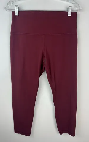 Lululemon Align Cropped High Rise Pants in Maroon 10 thumbnail 1
