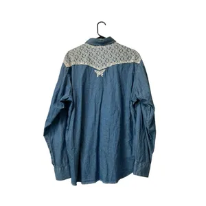 Black Canyon Denim Button Shirt‎ Embroidered Lace Size XL Western Women Vintage thumbnail 2