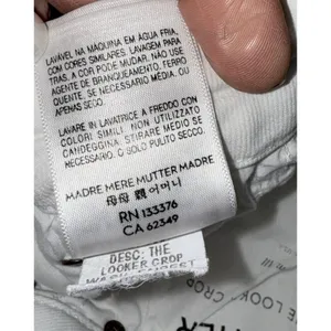 Mother The Looker Crop White Preppy Designer‎ Classic Skinny Jeans 27 thumbnail 10
