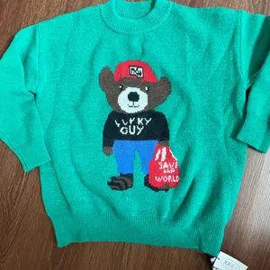 Cider Green Lucky Bear Knit Sweater thumbnail 2