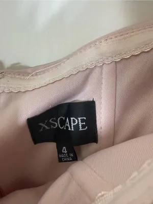 XSCAPE Scuba Crepe Off Shoulder Long Maxi Dress Formal Blush Pink 3008 Size 4 thumbnail 5