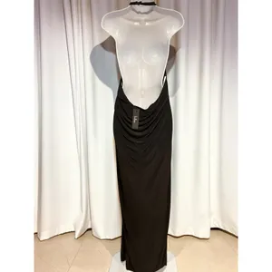 Lulus Flawless Expression Black Mock Neck Halter Maxi Size L thumbnail 4