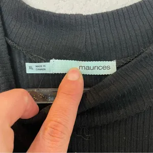 MAURICE’S Mockneck Ribbed Fitted Waist Black Sleeveless Dress Size XL thumbnail 3
