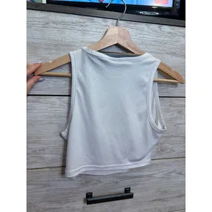Gymshark Womens White Graphic Logo Crop Tank Top Sleeveless Athletic Size S thumbnail 4