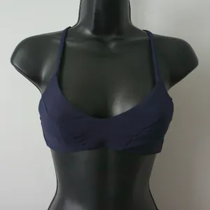 Athleta Beachy Sporty Chic Coastal Clean Performance 2 Piece Bikini XS Navy Blue thumbnail 2