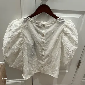NWT Off-White 3d Flowers Cotton Blouse S thumbnail 7