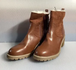 Universal Threads Cognac Faux Fur Ankle Boots - Size 11 thumbnail 1