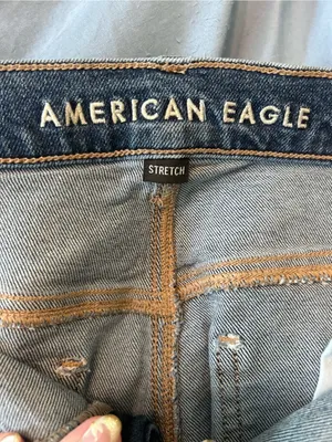 American Eagle Outfitters Womens Medium Blue 90s Straight Jeans 16 Short thumbnail 4