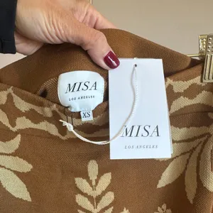 MISA Los Angeles Leni Knit Mini Skirt XS Brown Cream NWT thumbnail 4
