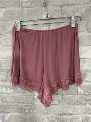 Victoria's Secret Lace-Trim Sleep Shorts in Mauve Pink thumbnail 2