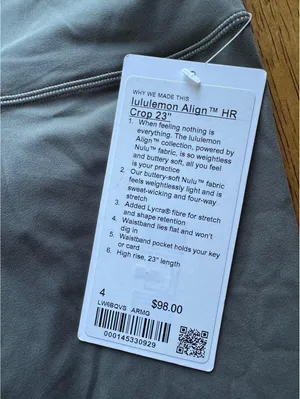 Lululemon Align High Rise 23” Army Green Size 4 NWT thumbnail 4