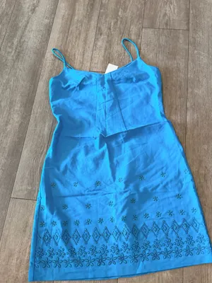 Rampage Turquoise Blue Embroidered Slip Dress thumbnail 3