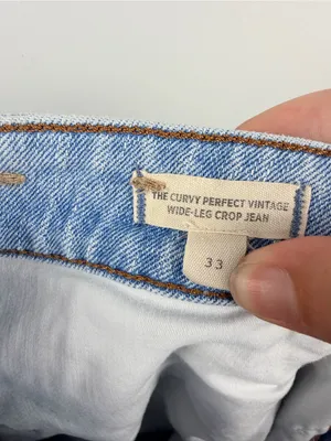 Madewell The Curvy Perfect Vintage Wide-Leg Crop Jean size 33 thumbnail 5