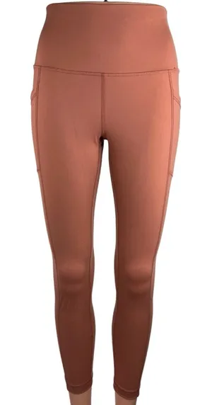 Yogalicious Orange High Rise Pull On Running Cropped Athletic Leggings Size M thumbnail 1