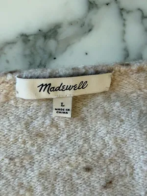 EUC Madewell Wedged V-Neck Sweater • size Large • NT588 PILLING thumbnail 9