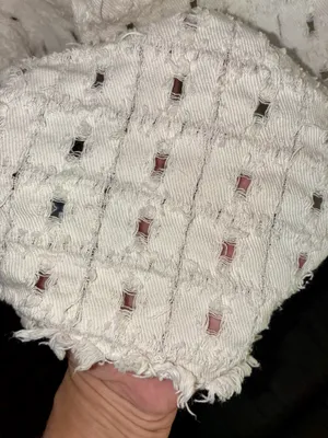 Le Lis Collection White Long-slv Crop Light Jacket, Sz M thumbnail 4