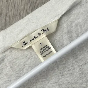 Abercrombie & Fitch Top sequin v neck long sleeve womens White (small) vintage thumbnail 2