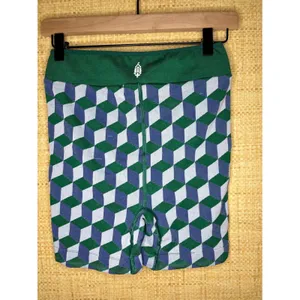 FP Movement Free People Geometric Cube Print Crossover V-Waist Bike Shorts M thumbnail 3
