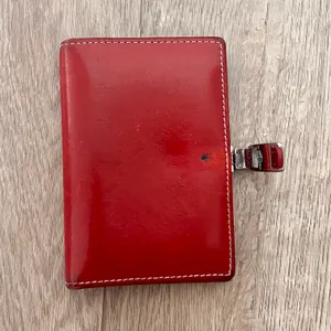 Coach Y2K Vintage Red Leather Compact Bifold Credit Card Holder Wallet thumbnail 5
