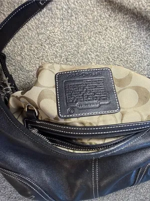 Vintage Coach Soho Hobo Bag Black Leather Style 9464 y2k style thumbnail 5