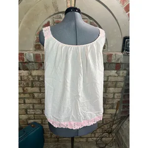tank top pink lace square neck Size M thumbnail 7