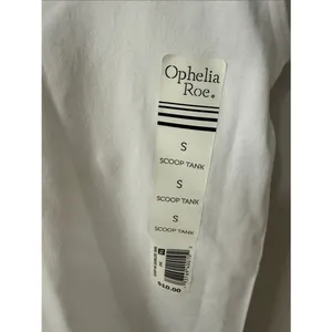 Ophelia Roe White Scoop Neck Seamless Tank Top Stretch Layering Basic NWT thumbnail 3