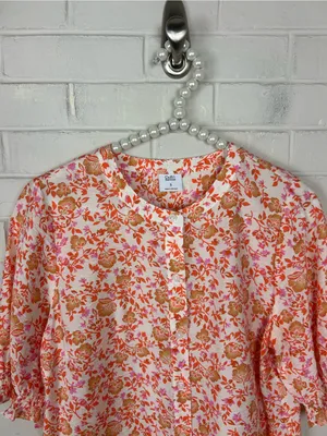 Croft & Barrow Floral Print Button Front Top Size S thumbnail 3