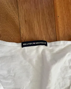 Brandy Melville White Wrap Tie Top thumbnail 5