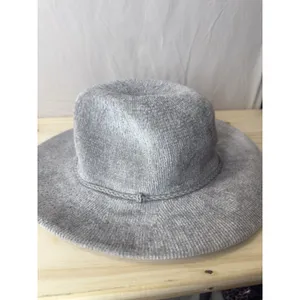 Nine West Grey Corduroy Women’s Fedora Bucket Hat Braided One Size NWOT thumbnail 5