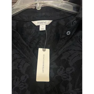 Anthropologie Maeve Fringe Twofer Dress Black Sz M NEW Elegant Classic Party thumbnail 11