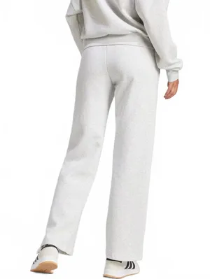 Adidas Essentials Small Logo Feel Cozy Open-Hem Pants Light Grey Heather Medium thumbnail 2