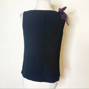 J. Crew drapey tank w sequin‎ bow shoulder detail thumbnail 7