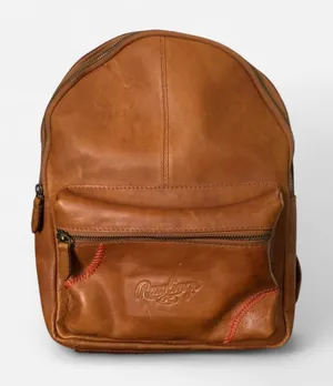 RARE Rawlings Red Label Genuine Leather Backpack Brown Red Stitch NEW Measurement in pics Unisex thumbnail 1