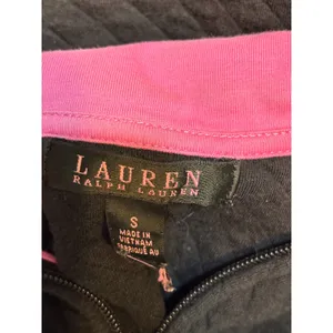 Lauren Ralph Lauren Quilted Zip Jacket Black Pink Trim Small thumbnail 7