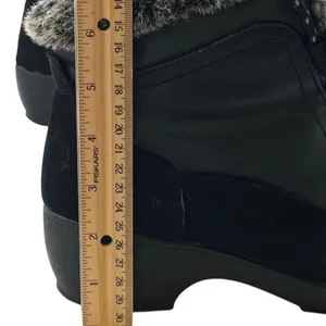 WEATHERPROOF Boots Women's Size 9 Black Linda Faux Fur Lace Up Snow Winter Shoes thumbnail 11