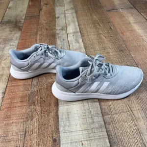 Adidas QT Racer 3.0 Womens 7.5 Gray White Cloudfoam Mesh Running Shoes GY9246 thumbnail 2
