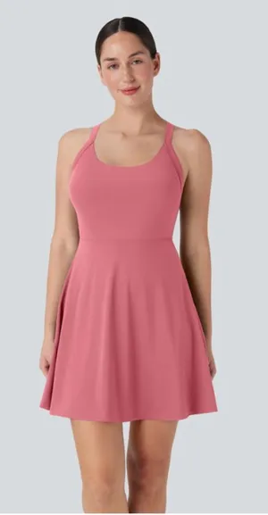 Halara Flare Low Support Dance Active Dress Easy Peezy Women’s Size 1X NWT Rouge thumbnail 1