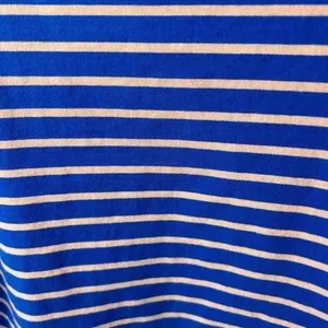 J Crew boatneck royal blue pink‎ stripe long sleeve cotton tee shirt top tunic thumbnail 3