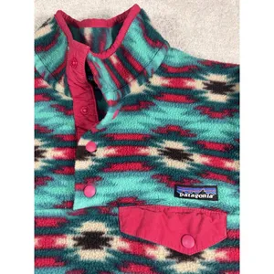 Patagonia Synchilla Snap-T Fleece Pullover Wild Desert Beryl Green Size M thumbnail 3