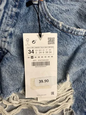 Zara Woman’s Size 2 High-Rise Distressed Denim Shorts - Light wash NWT thumbnail 5