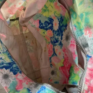 PINK Victoria's Secret Floral‎ Canvas Tote Bag Large Travel thumbnail 4