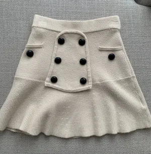 cream knit skirt thumbnail 1