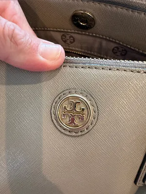 Tory Burch Robinson Tote French Grey Crossbody Bag Shoulder Strap Double Zip thumbnail 5