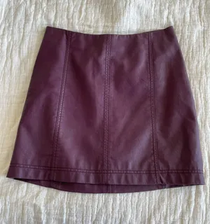 Free People Leather Skirt thumbnail 4